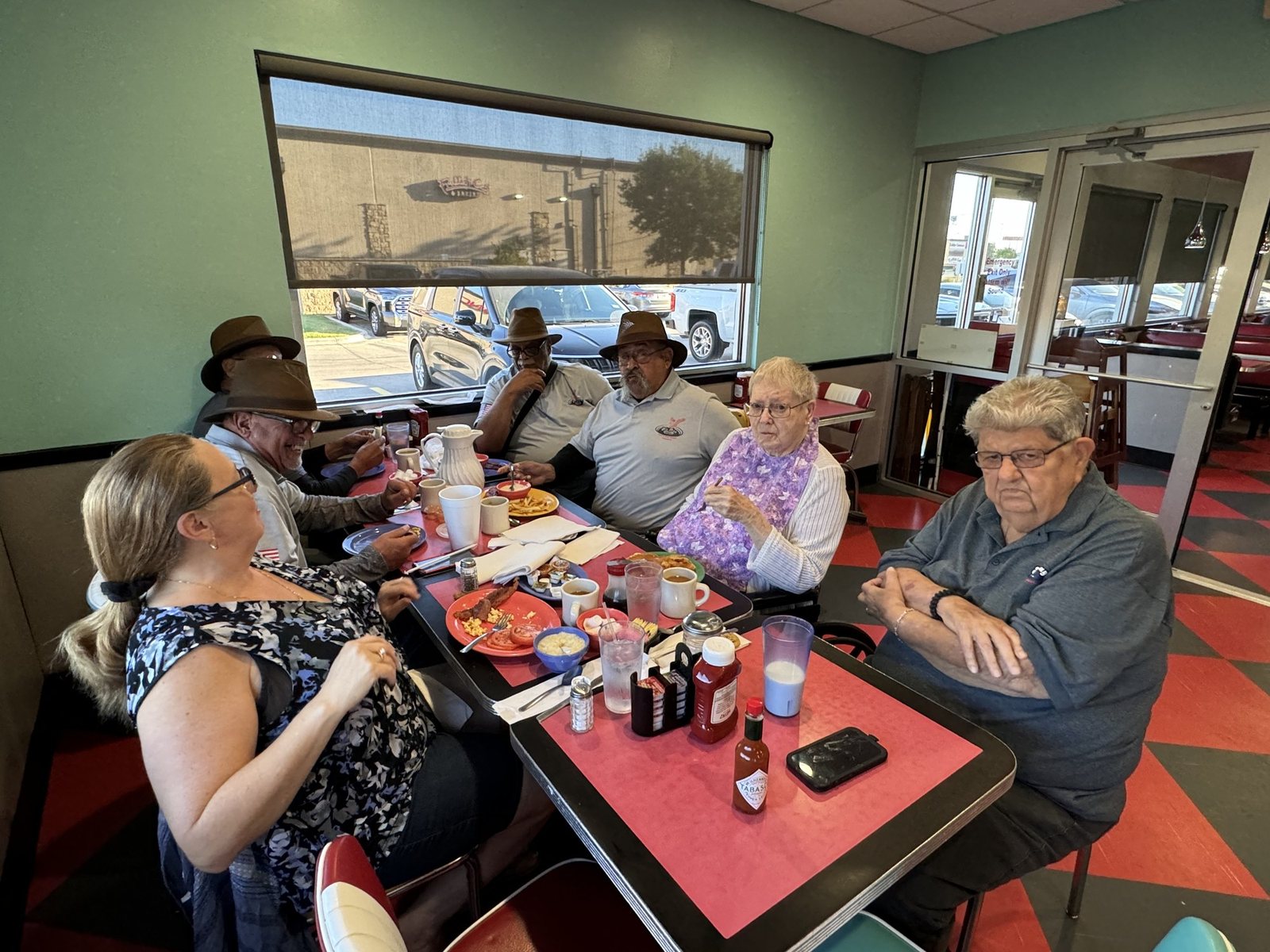 Members sharing breakfast together