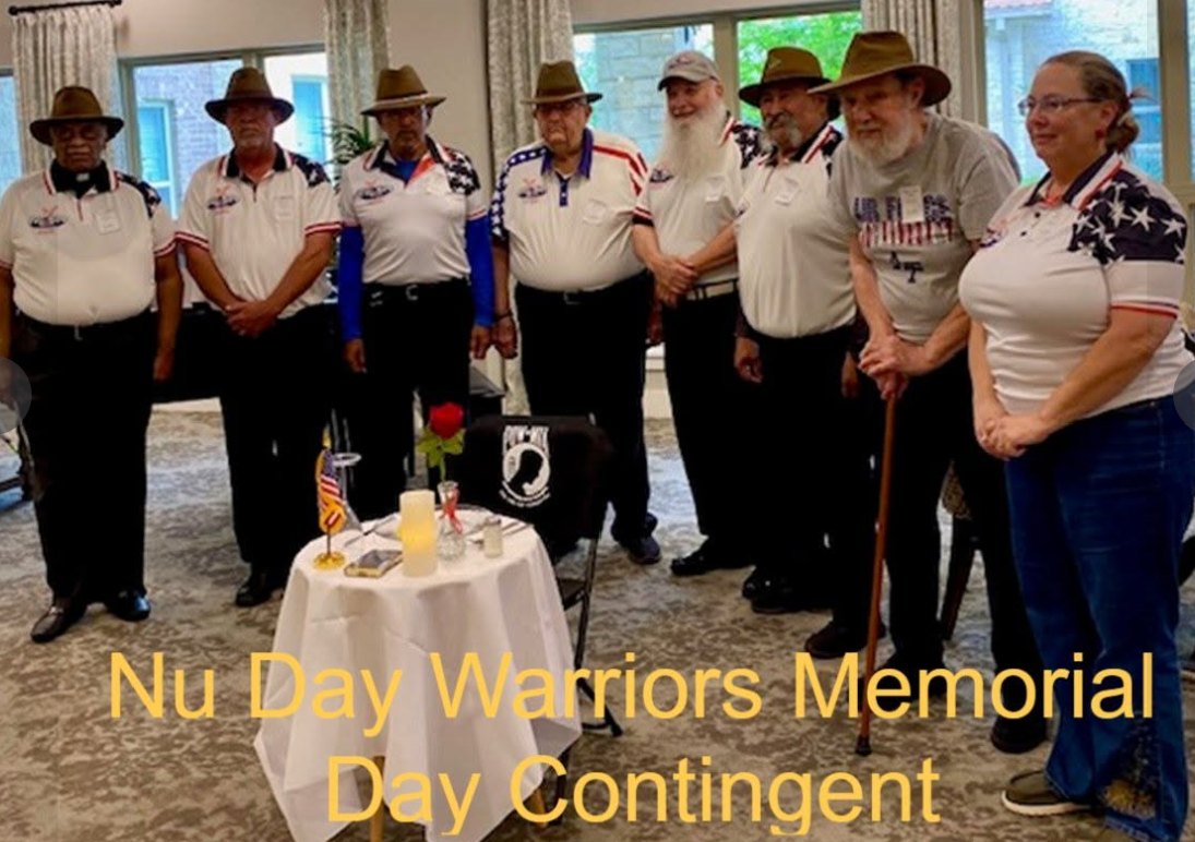 Memorial Day contingent at a missing man table ceremony