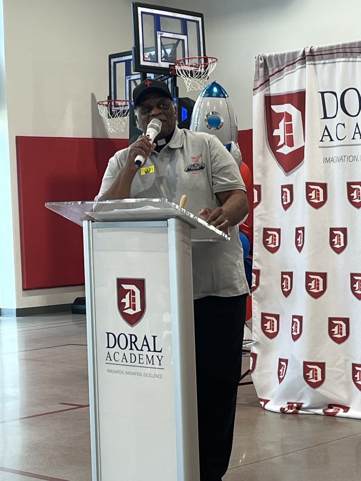 Chairman Ken Bell speaking at Doral Academy