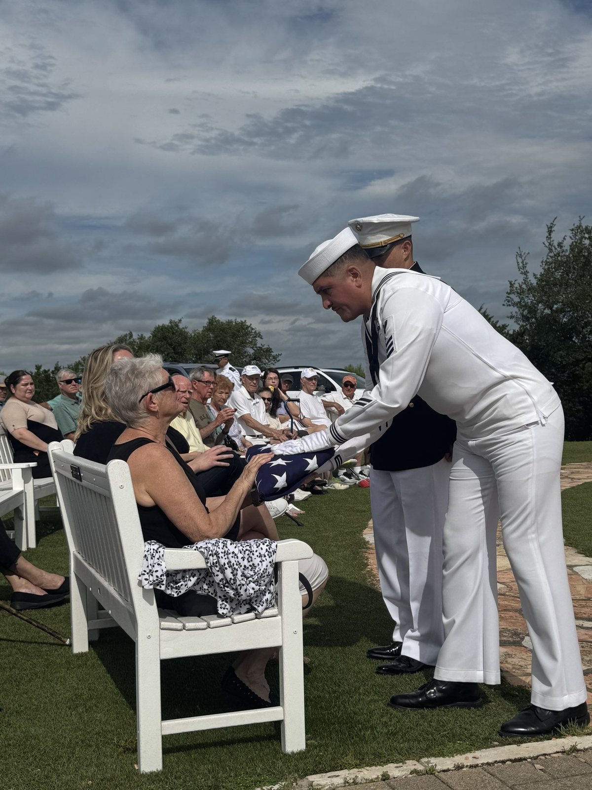 Military funeral honors for founding member Kerman D. Hammond
