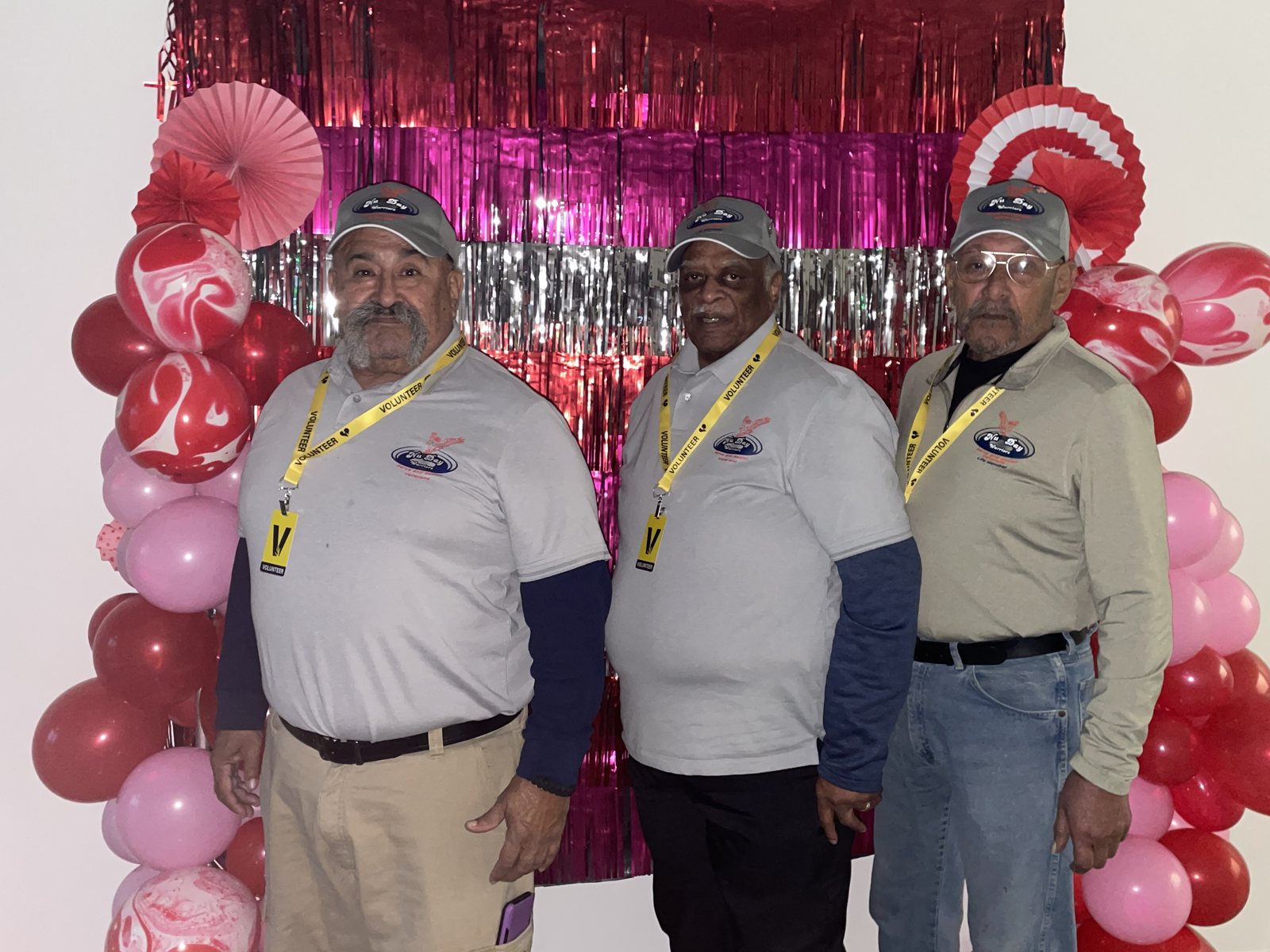 Members volunteering at a Valentine's event